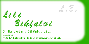 lili bikfalvi business card